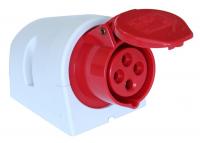 PCE WCD opbouw CEE 16A - 400V 4P - IP44 - 6h - rood
